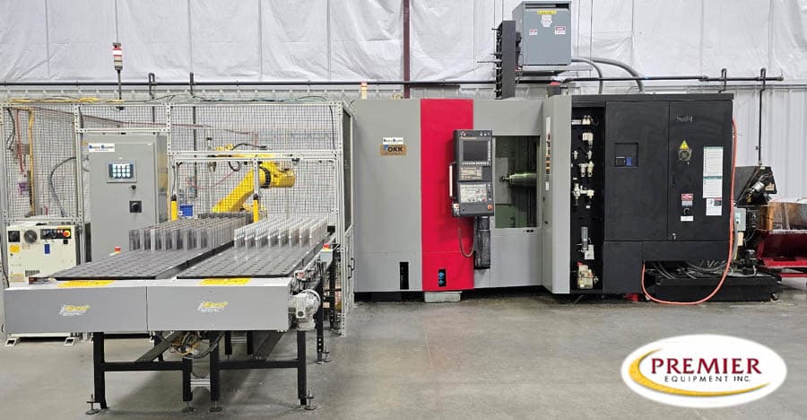 Home Okk Hmc400 With Fanuc Robot System 4-Axis Cnc Horizontal Machining Center